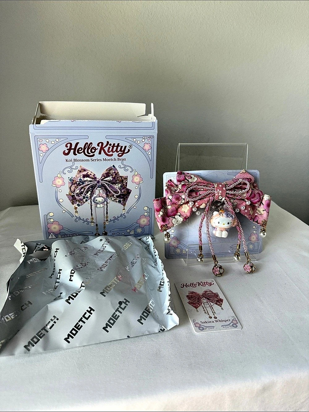 Hello Kitty Sweet Sakura Whisper Pink Floral Hair Bow NWT